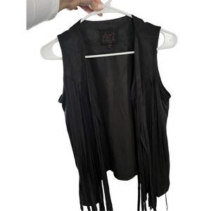 French Blue Tassel Vest Size Small Petite